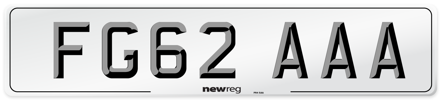 FG62 AAA Number Plate from New Reg